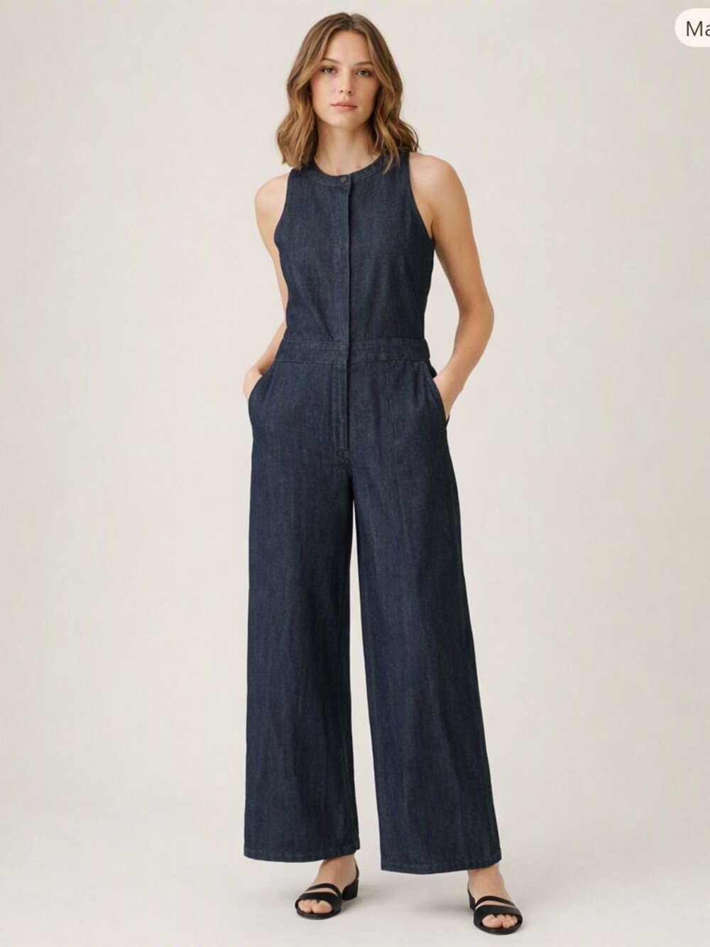 Banana Republic Navy Sleeveless Cropped Jumpsuit Size 6 Petite NWT